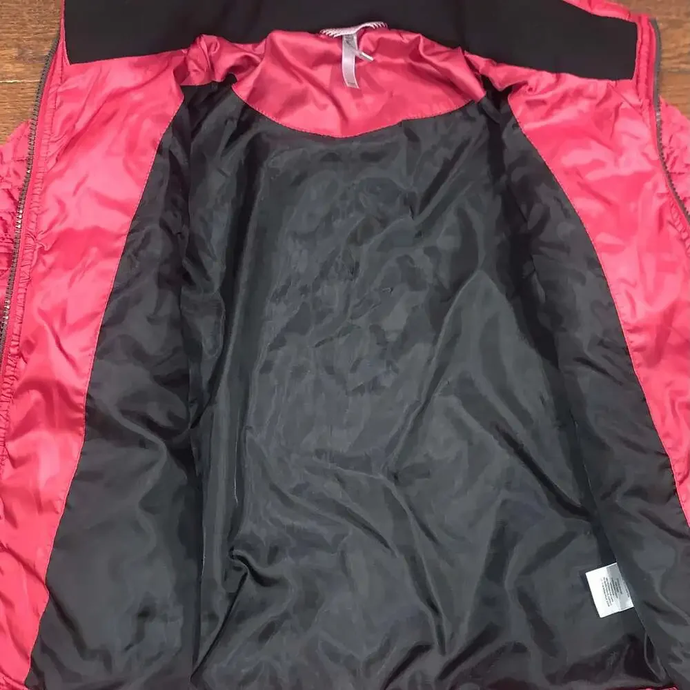Pink‎ Platinum Girls’ Quilted Jacket with Sherpa Fleece Lining – Size Medium (M)